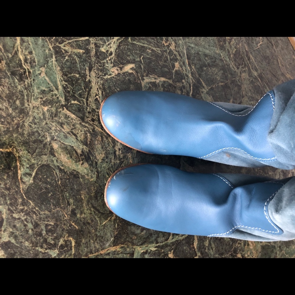 Giuseppe Zanotti blue suede boots, sz.8.5, good - Picture 5 of 8